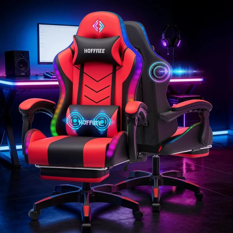 Music - Chaise de jeu RGB avec haut-parleurs