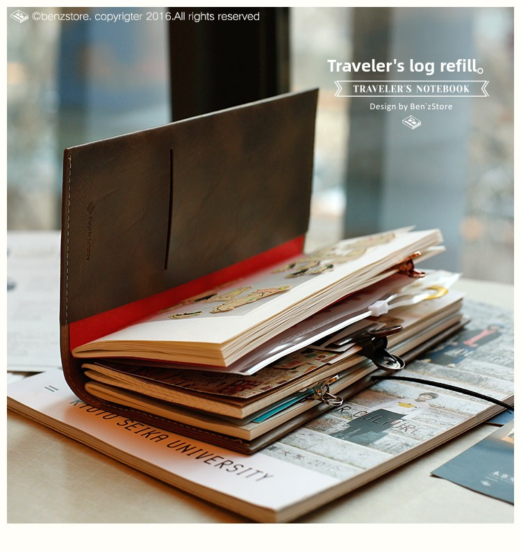Vintage Leather Journal Notebook - Fromthenon Inserts de Rechange pour Carnet
