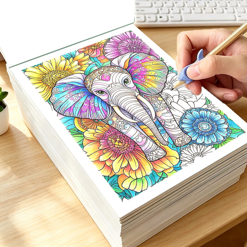 Adult Coloring Book Stress Relief - Livre de coloriage pour adultes sur