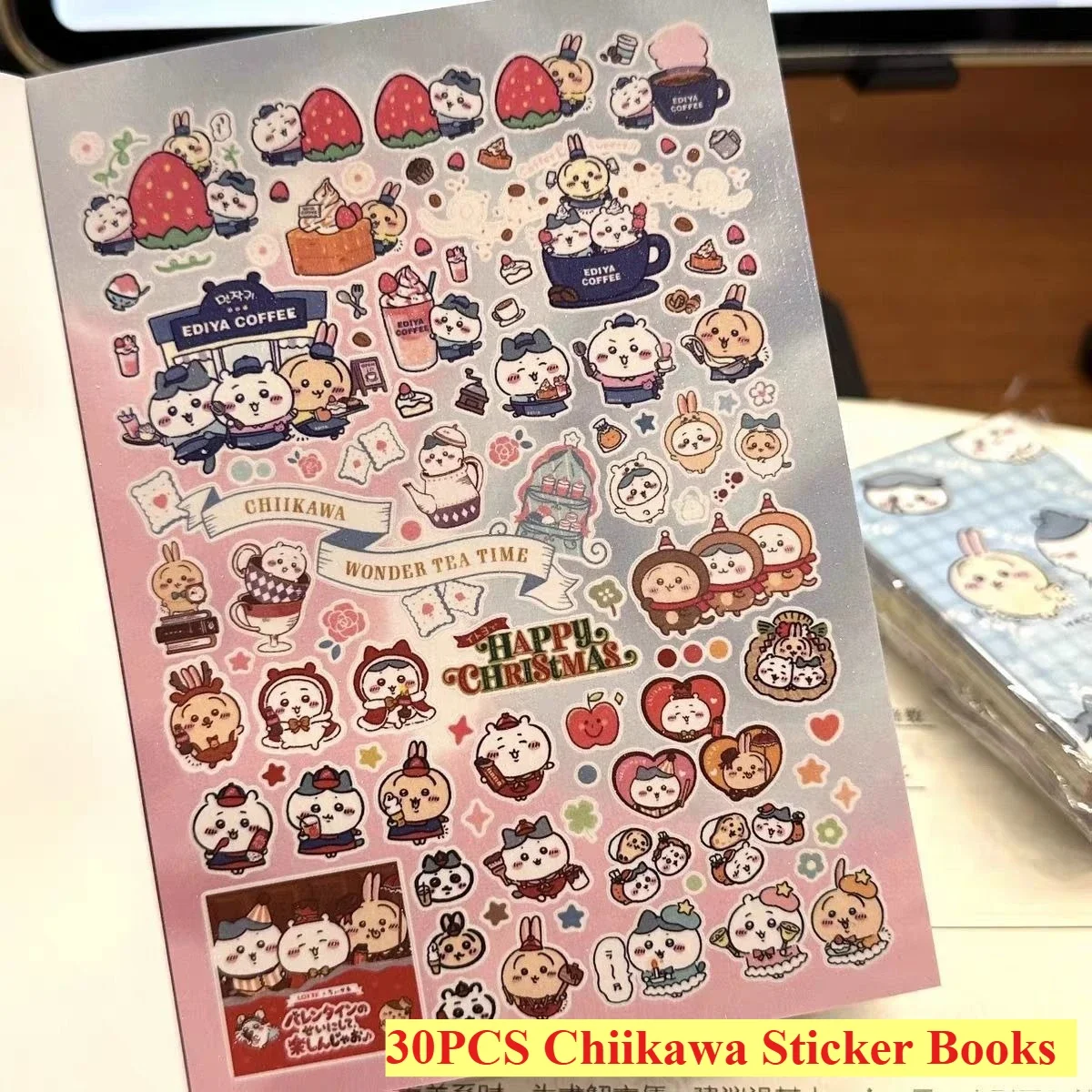 Books - 30 pages d'autocollants Chiikawa mignons, livres