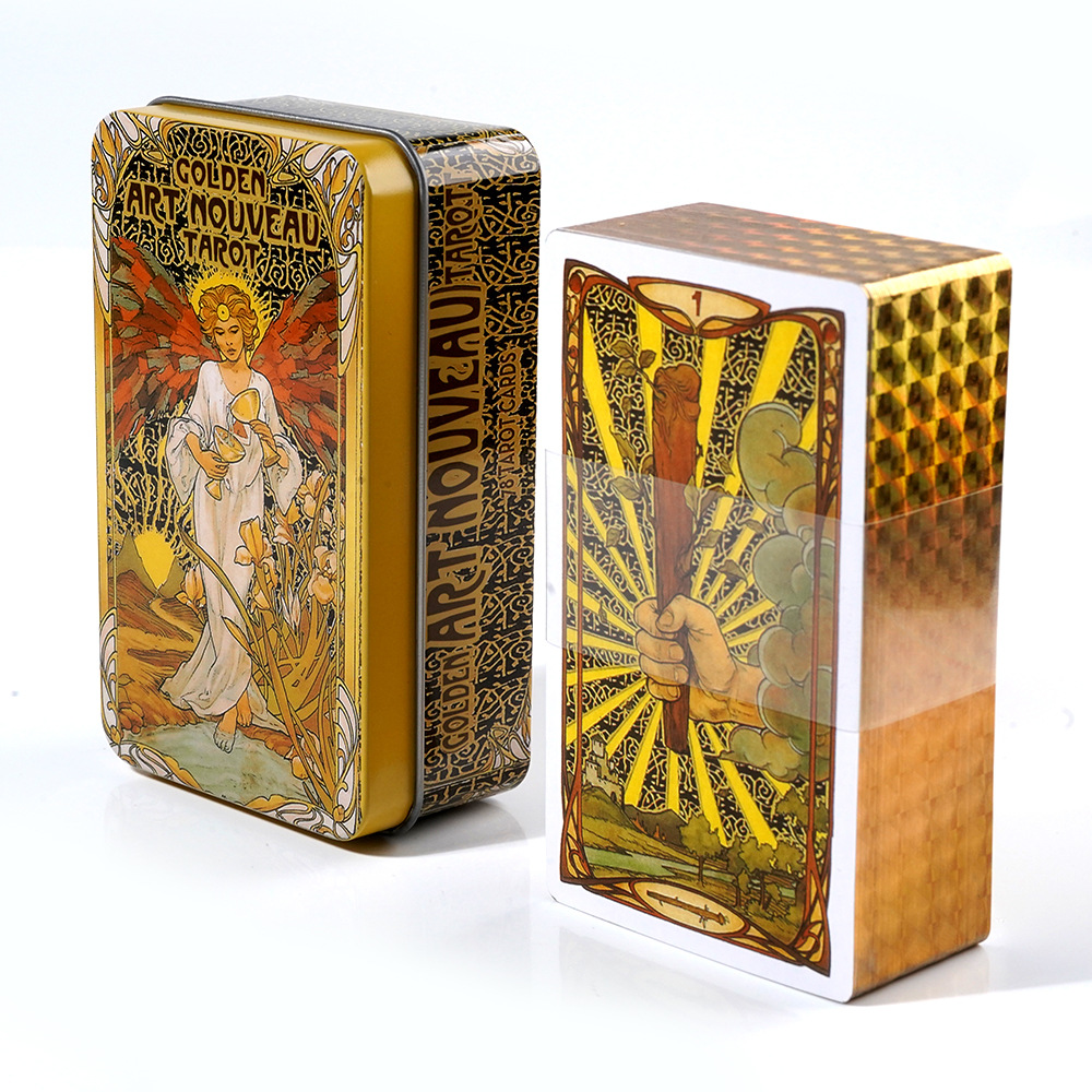 Tarot d'art doré 10.3x6 cm, 18 - Tarot Deck With Guidebook avis et prix