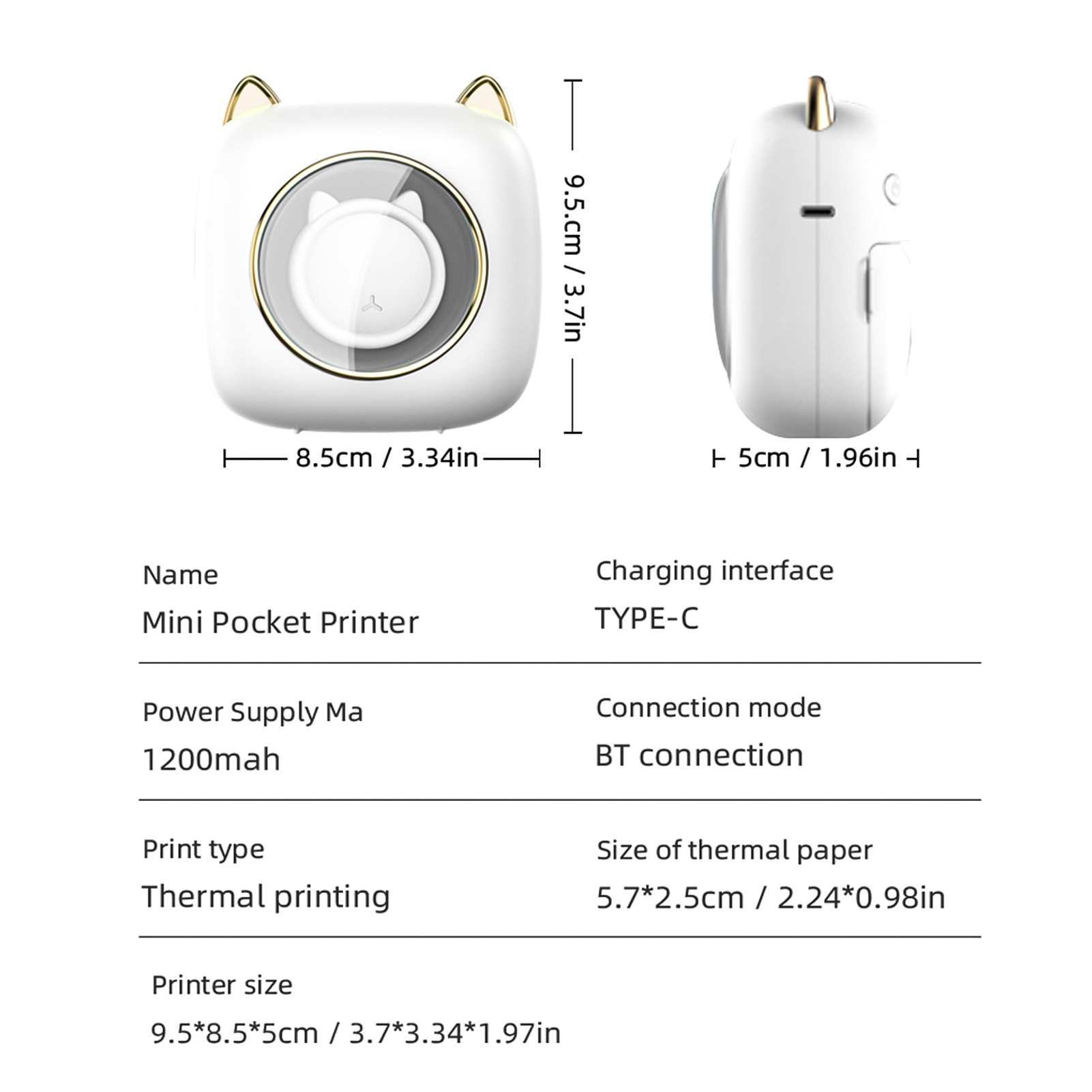 【Nouveau】C23 Machine d'imprima - Mini Pocket Thermal Printer Paper Roll avis et prix