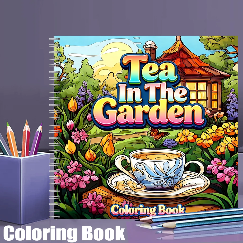 Livre de coloriage Tea In The  - Adult Coloring Book Stress Relief avis et prix